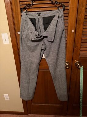 Ann Taylor Factory Gray Glen Plaid Boot Cut Pants